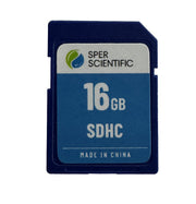 A 16GB SDHC memory card by Sper Scientific