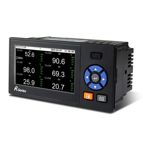6-Channel Multi-Parameter Data Logger | Temperature RTD Pressure 4-20mA 0-5V Voltage with RS485 -