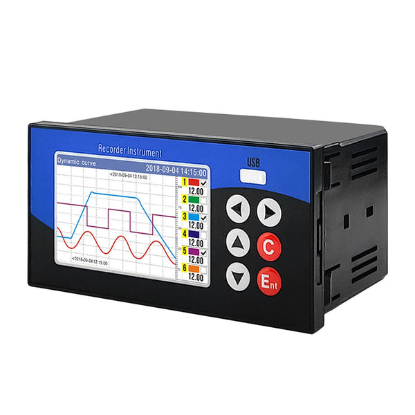 6-Channel Multi-Parameter Data Logger | Temperature RTD Pressure 4-20mA 0-5V Voltage with RS485 -