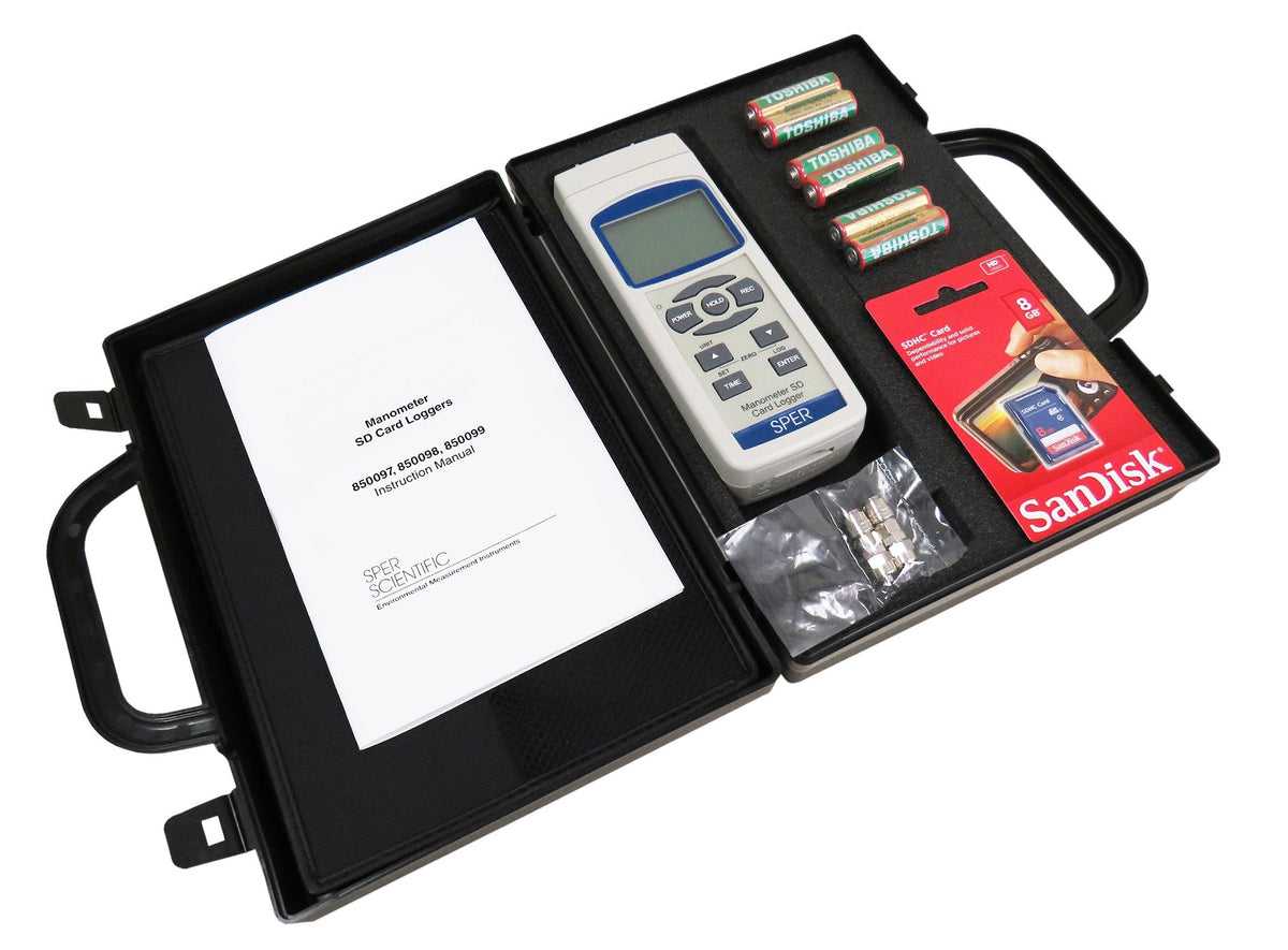 Manometer SD Card Loggers | Sper Scientific Direct