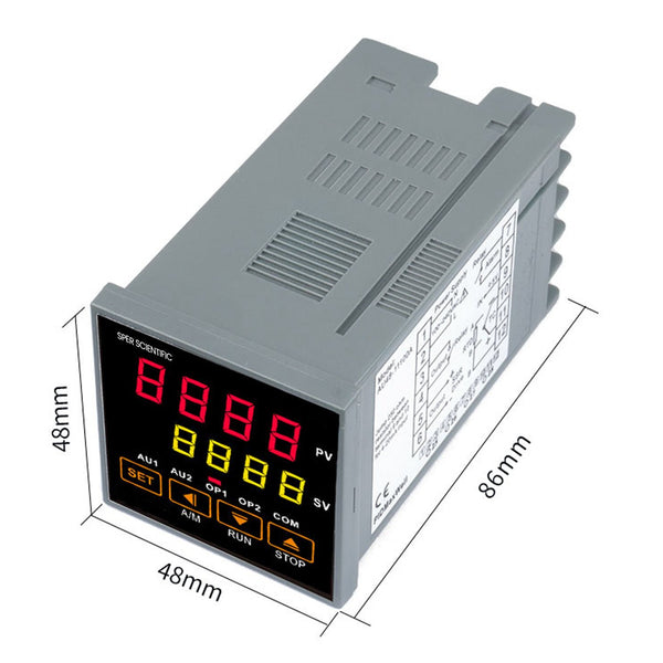 Digital PID controller with dimensions