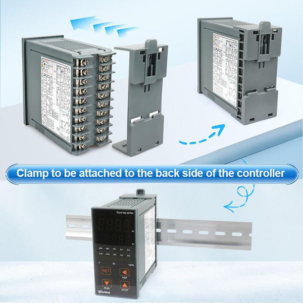 Electronic controller with DIN Rail  clamp attachment 