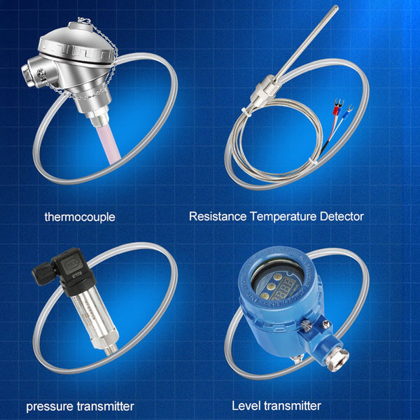 Compatible industrial sensors: thermocouple, pressure, RTD and level