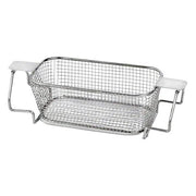 Mesh bottom basket by Crest Ultrasonics in silver tone.