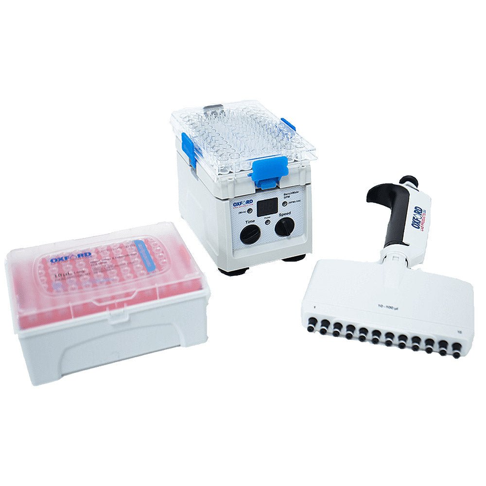 Oxford BenchMate Microplate Shaker with Vials and Pipette