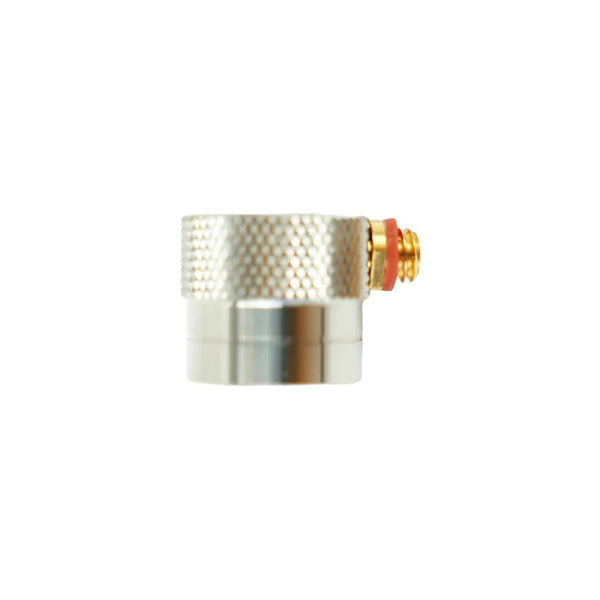 D-510 High-Frequency Probe by BRK with a knurled grip, red O-ring, and gold threaded base, shown from the side.