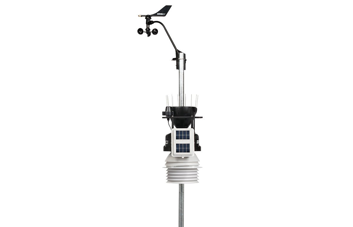 Accessory daytime fan aspirated radiation shield kit by Davis Instruments with a solar panel and sensors.