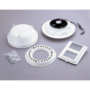 Accessory daytime fan aspirated radiation shield kit from Davis Instruments, showing components laid out on a gray surface.