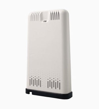 White EnviroMonitor IP Gateway (Wi-Fi/Ethernet) by Davis Instruments with black base and ventilation slots.
