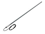 Gray long range antenna by Davis Instruments with a short black cable on a white background.