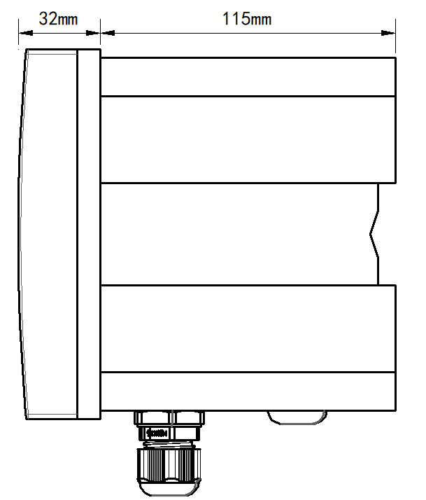 870002E dimension drawing side