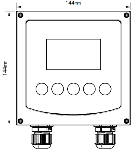 870002E dimension drawing front