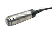 F5 probe for the CTN-300 Coating Thickness Gauge by BRK, with a ribbed, cylindrical, silver metal body and a black cable.