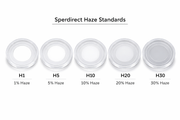Haze standards for 3nh haze meters, showing a gradient from clear to opaque, visualizing 1% to 30% haze.
