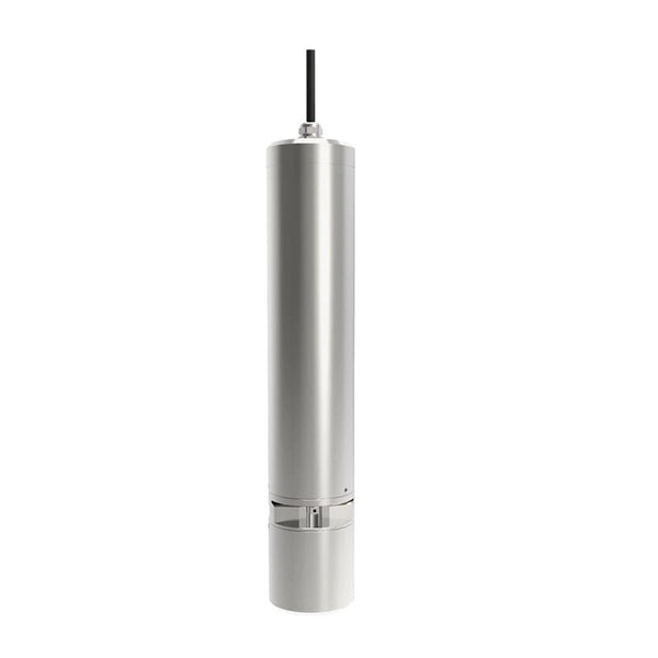 Silver online water quality sensor by Sper Scientific with a black cord at the top.