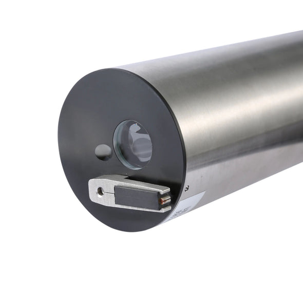Online digital suspended solid sensor from Sper Scientific with a stainless steel cylinder and black end cap.
