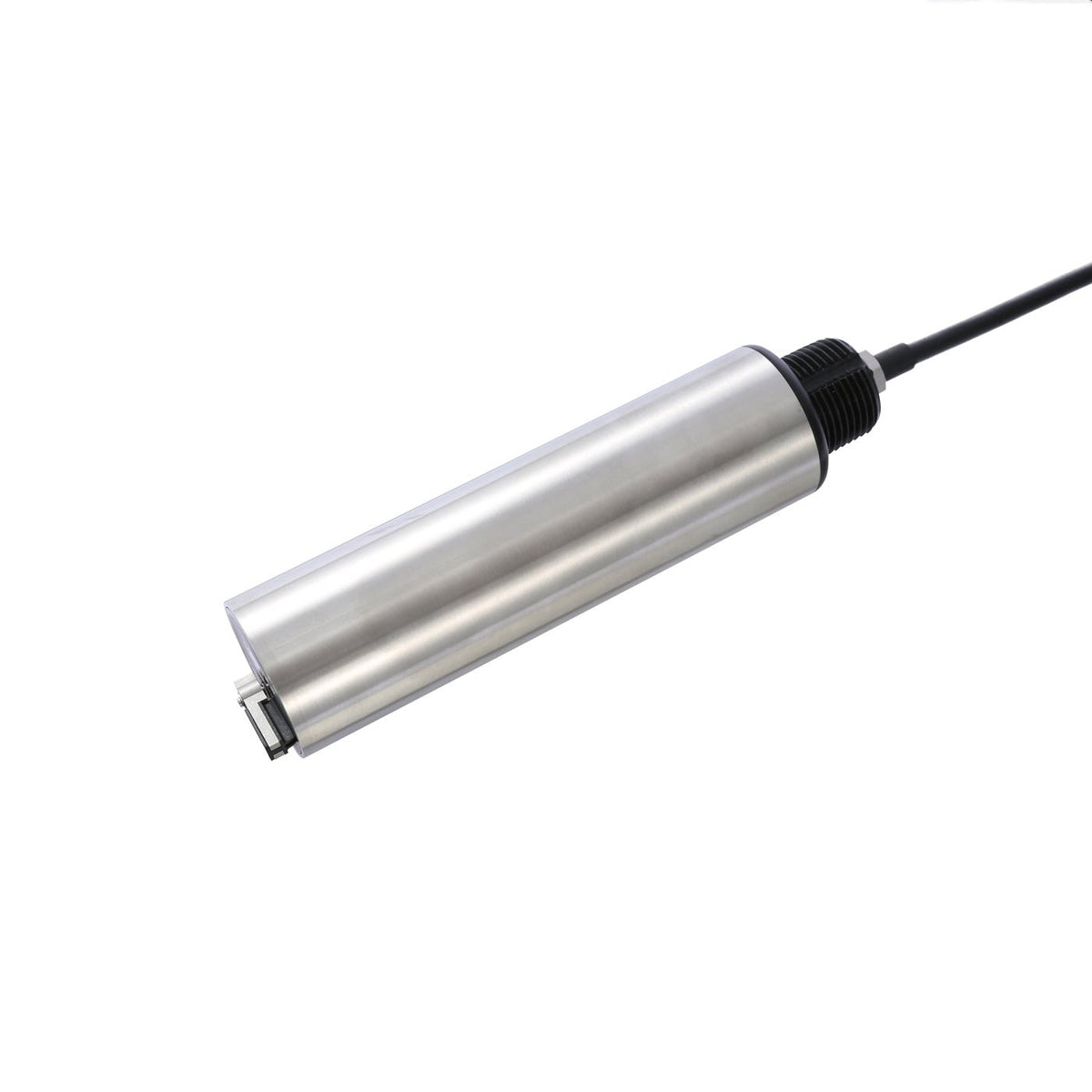 Stainless steel suspended solid sensor by Sper Scientific with a black cable attached.