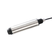 Stainless steel dissolved oxygen sensor by Sper Scientific with a black cable on a white background.