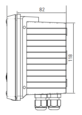 870009A conductivity analyzer side dimension drawing