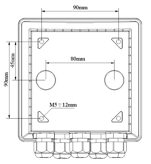 DCA130 rear installation drawing