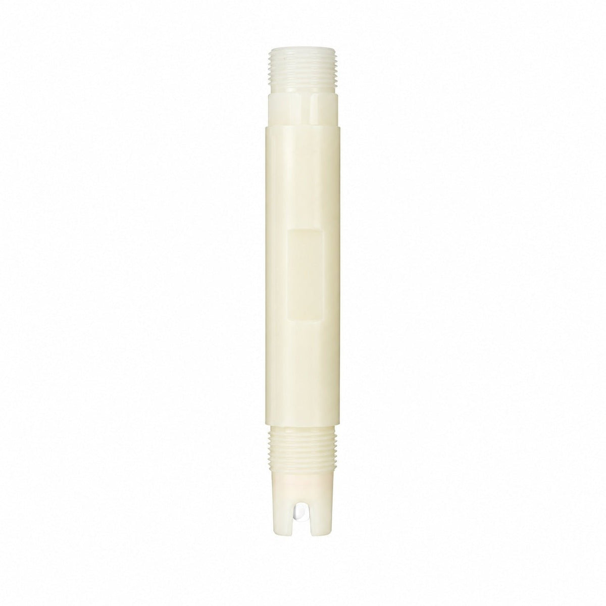 Front view of the industrial PTFE pH electrode housing and threaded process connections
