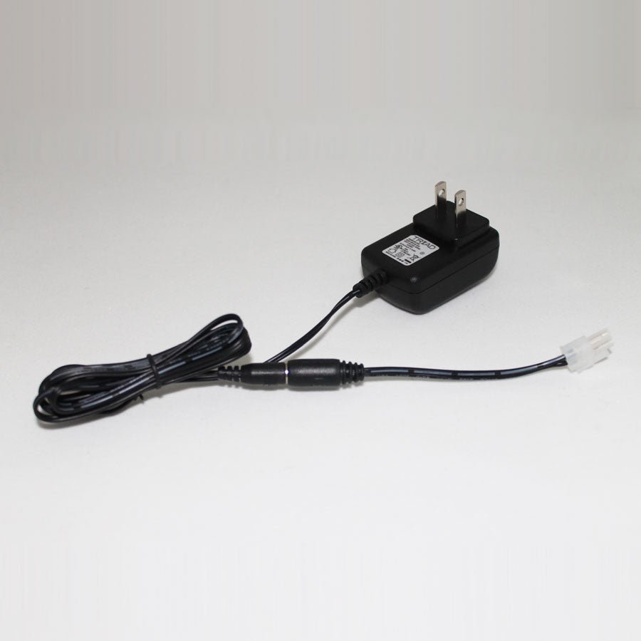 Black AC charger kit by Davis Instruments featuring a standard two-prong plug and a white two-pin connector.