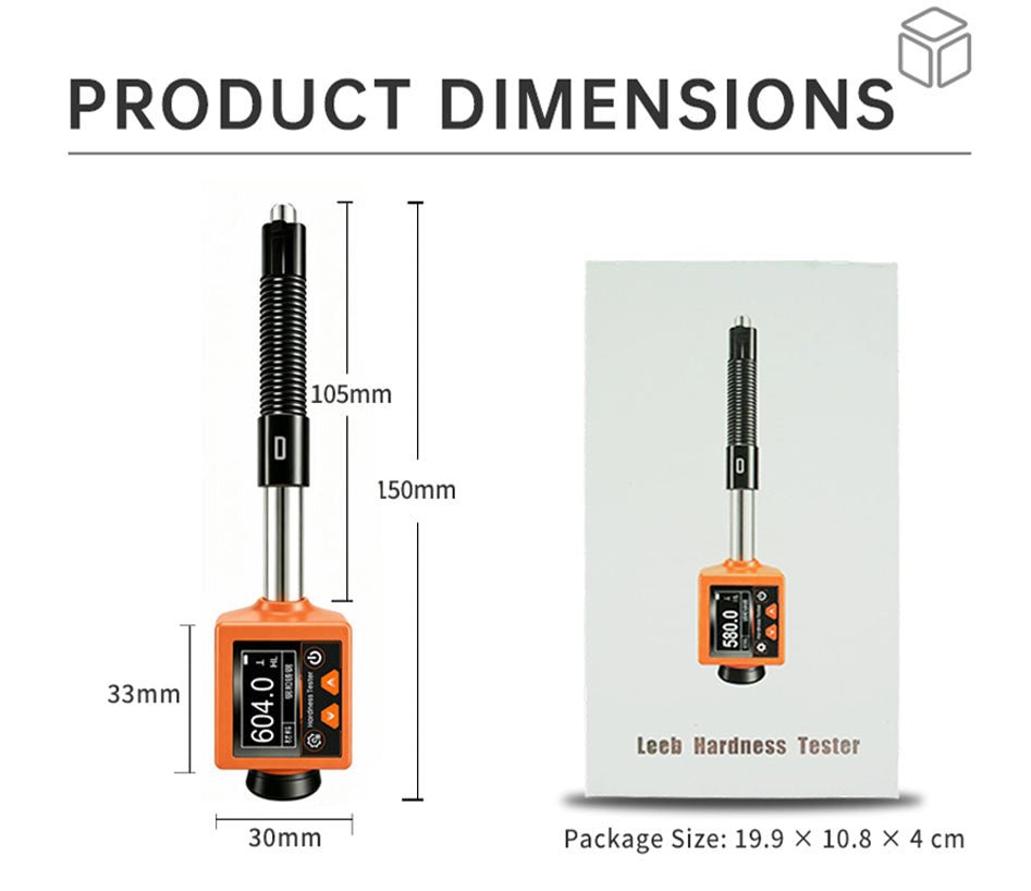 PLH-150 Pen-Type Leeb Hardness Tester Dimensions