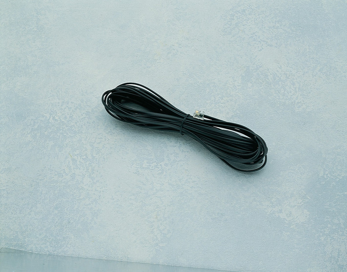 Black four-conductor cable by Davis Instruments in a coiled position on a light background.
