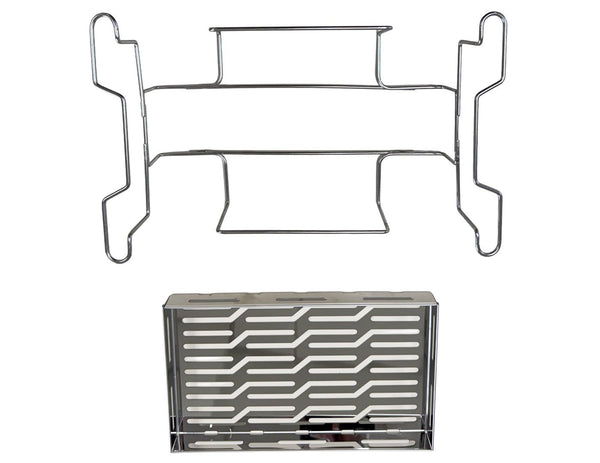 Stainless steel mesh basket with tray for use with Sper Scientific 100009 Ultrasonic Cleaner