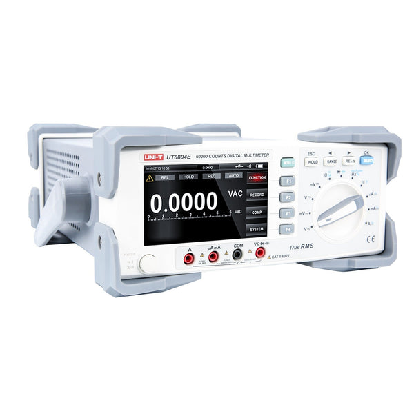 UNI-T UT8804E Advanced-Series Bench Digital Multimeter is a 4⅚-digit auto-ranging True-RMS meter side view