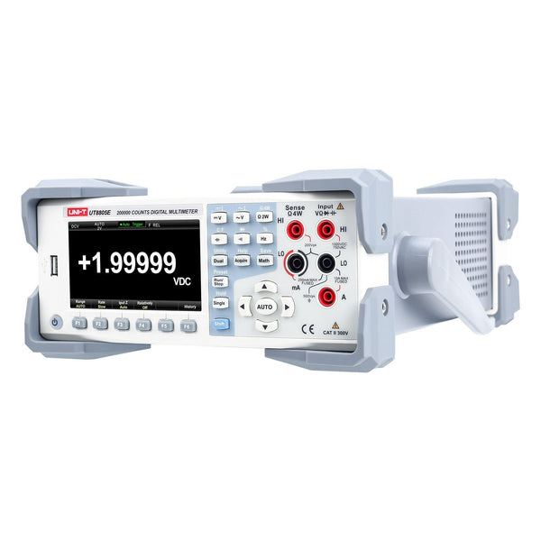 UNI-T UT8805E Performance-Series Bench Digital Multimeter&nbsp;is a 5½-digit auto-ranging True-RMS meter side view