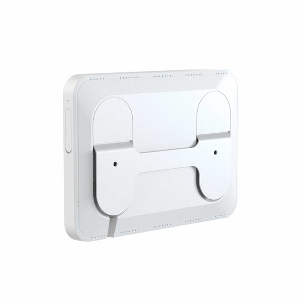 White WeatherLink Console by Davis Instruments with top and bottom ventilation holes and a rear bracket.