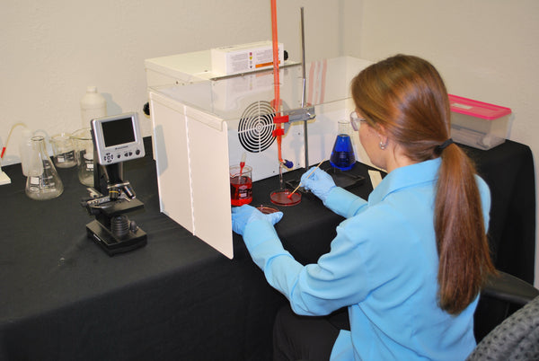 Benchtop Fume Extractor in use in Laboratory