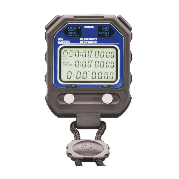 60-Memory Stopwatch - Sper Scientific Direct