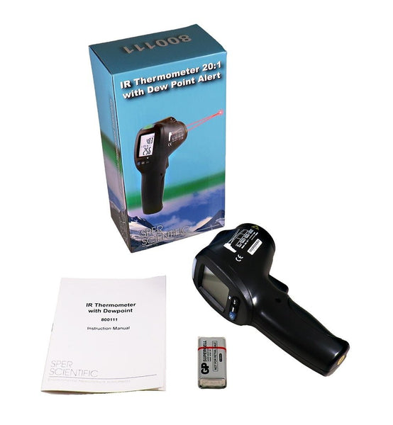 Advanced Infrared Thermometer with Dewpoint 20:1 / 605ºF | Sper Scientific Direct