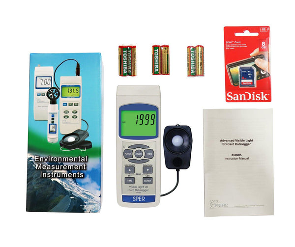 Advanced Visible Light SD Card Logger | Sper Scientific Direct