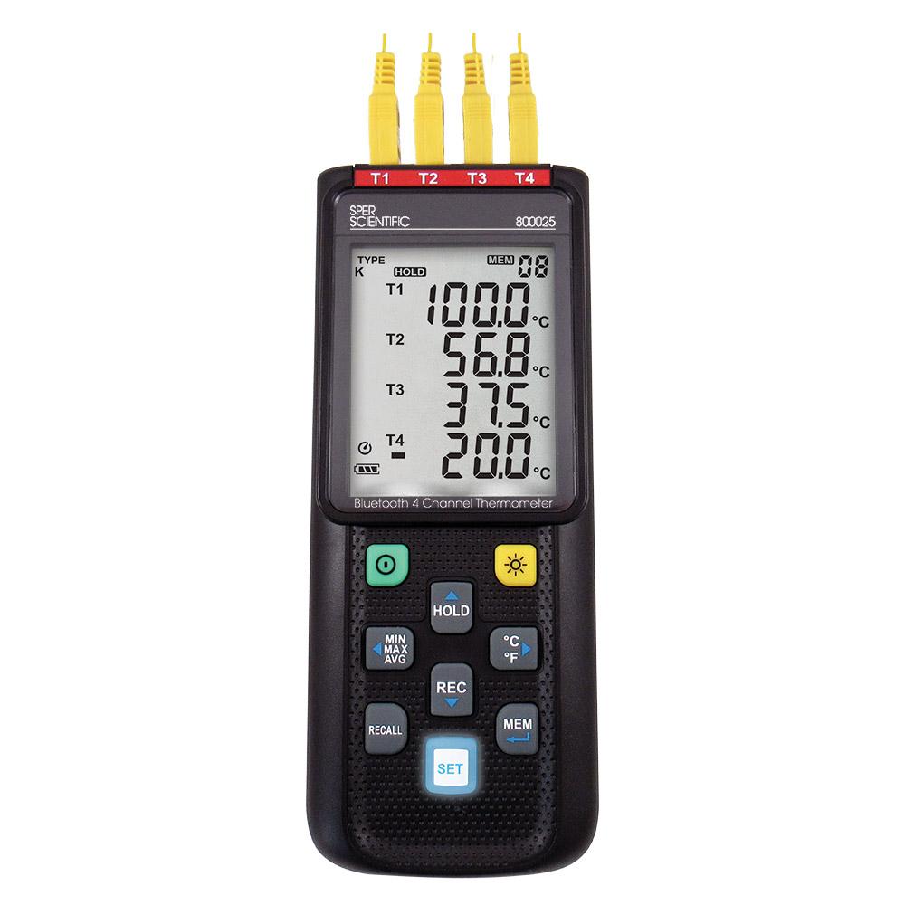 Bluetooth 4-Channel Datalogging Thermometer | Sper Scientific Direct