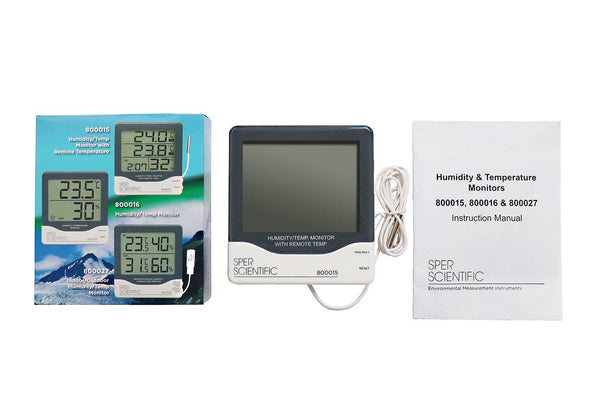 Humidity/Temperature Monitor with Remote Temperature Sensor | Sper Scientific Direct