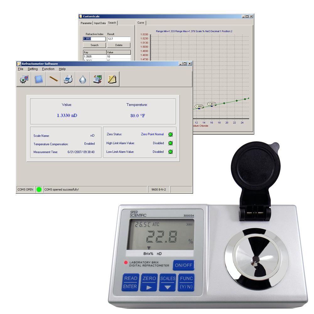 Lab Digital Refractometer - Programmable | Sper Scientific Direct