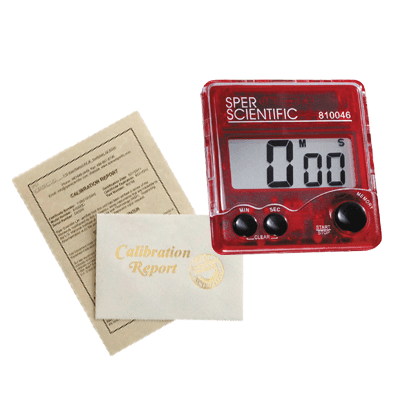 NIST Traceable Certificate of Compliance - Digital Timers (requires timer purchase) | Sper Scientific Direct
