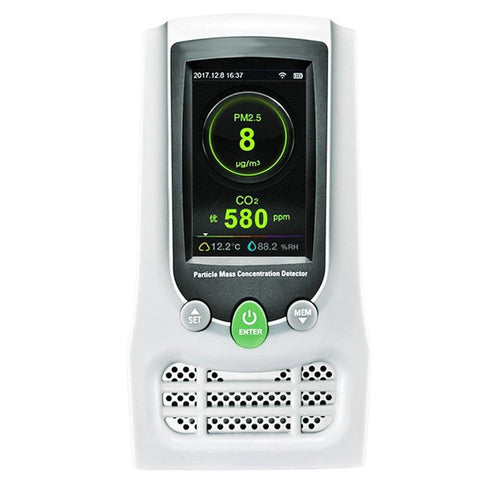 Particle Mass Concentration Detector with Formaldehyde CO2/PM2.5/PM10 TVOC Temperature/Humidity | Sper Scientific Direct