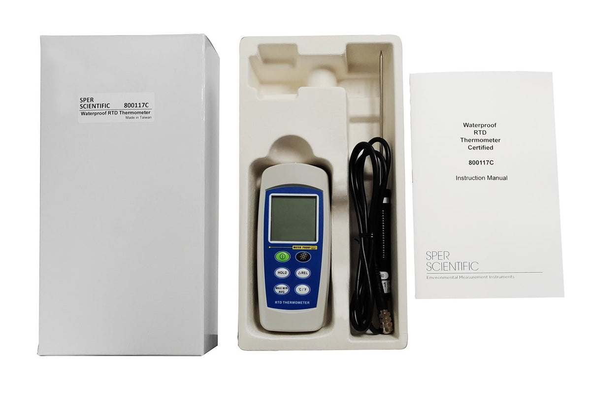 Waterproof RTD Thermometer - Certified - Sper Scientific Direct