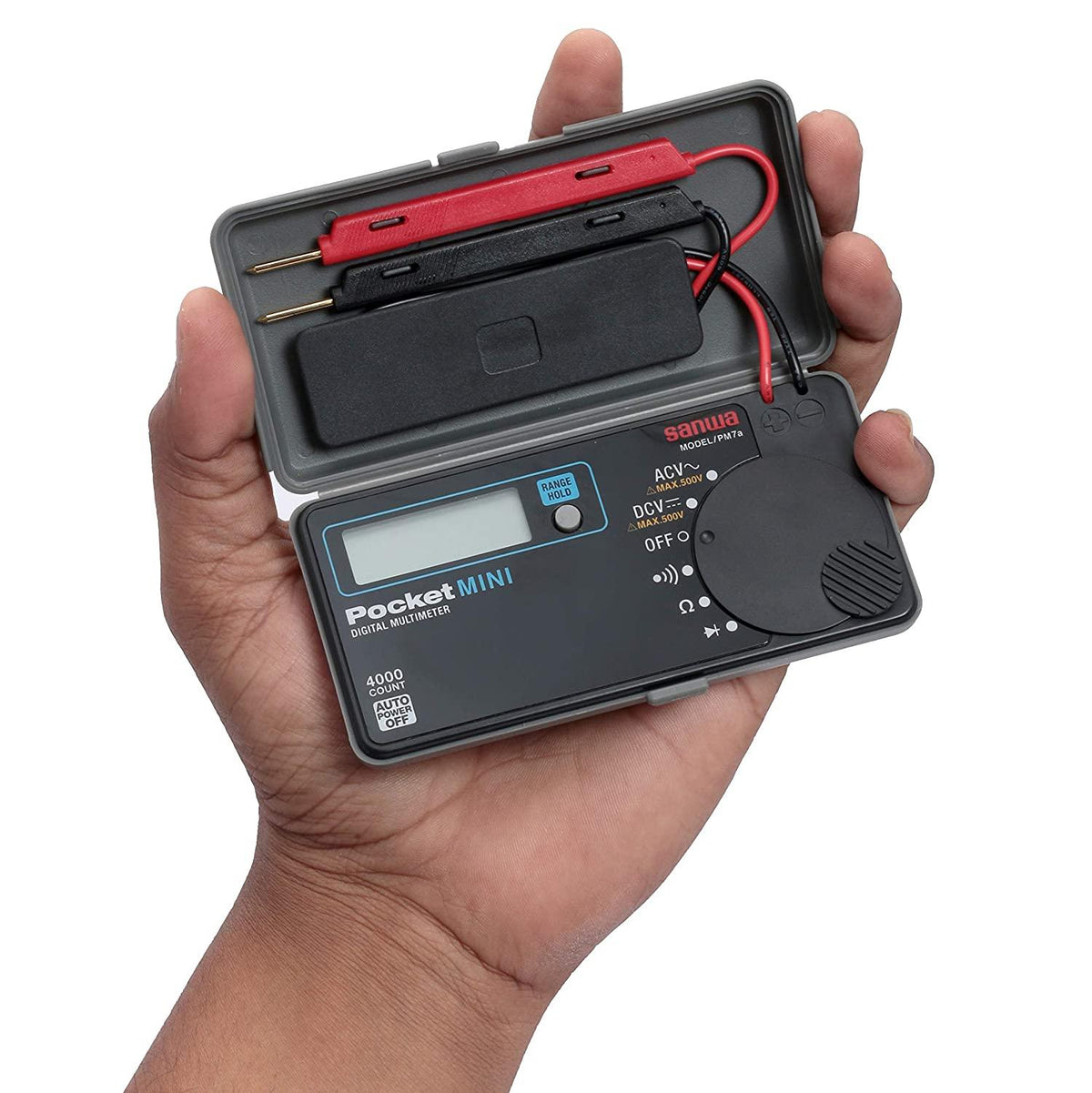 PM7a | Pocket Size Digital Multimeter with Built-In Case - Sanwa-America.com